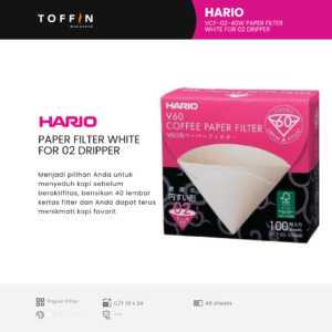 VCF-02-40W Paper Filter White for 02 Dripper