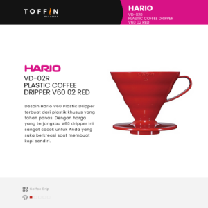 VD-02R Plastic Coffee Dripper V60 02 Red