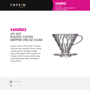 VD-02T Plastic Coffee Dripper V60 02 Clear